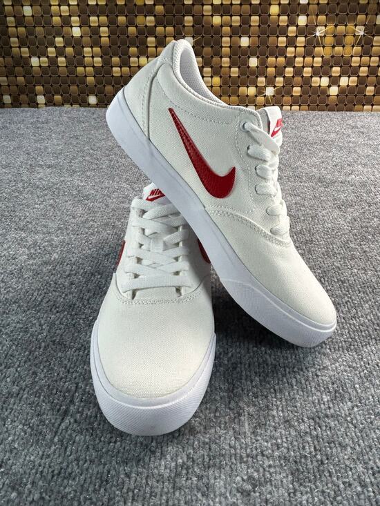 Nike Shoes - Nike Women's White Red Canvas Lace Up Casual Sneakers Size 8.5